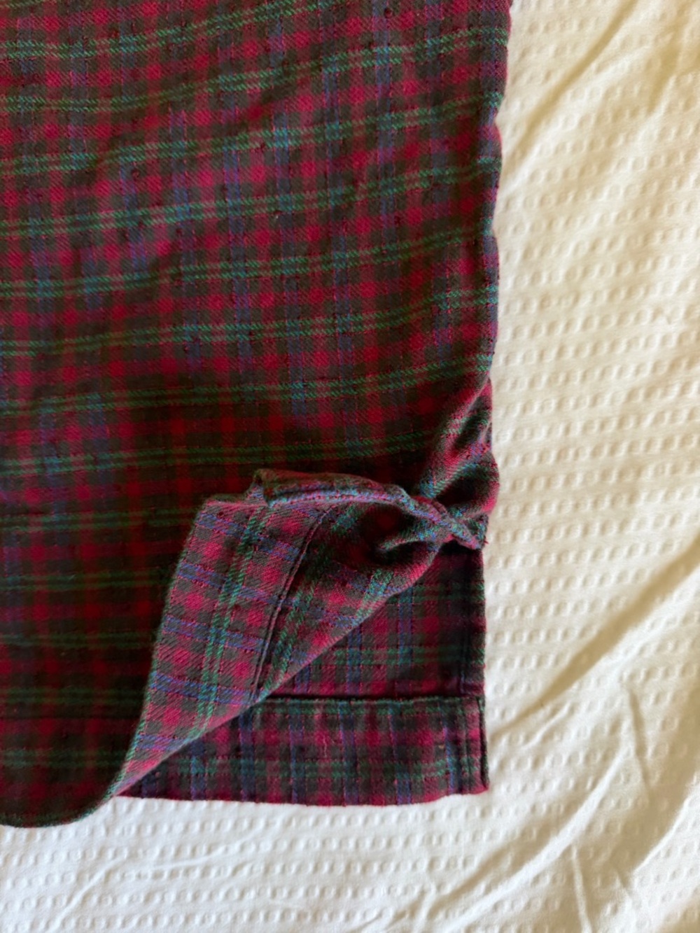 Madewell boxy  Plaid Tee (slubby holiday plaid) - Picture 5 of 9